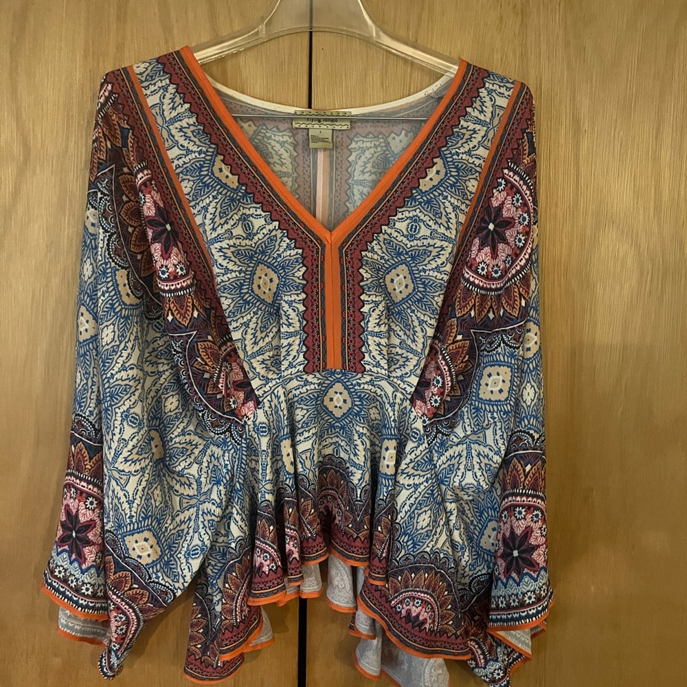 Flying Tomato Multicolor V-Neck Blouse